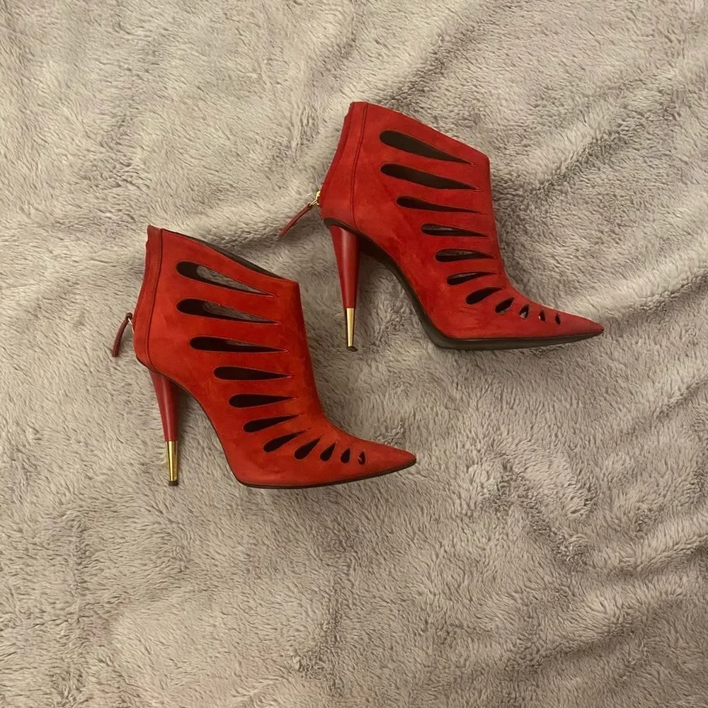 Guizeppe Zanotti red booties, size 7,5